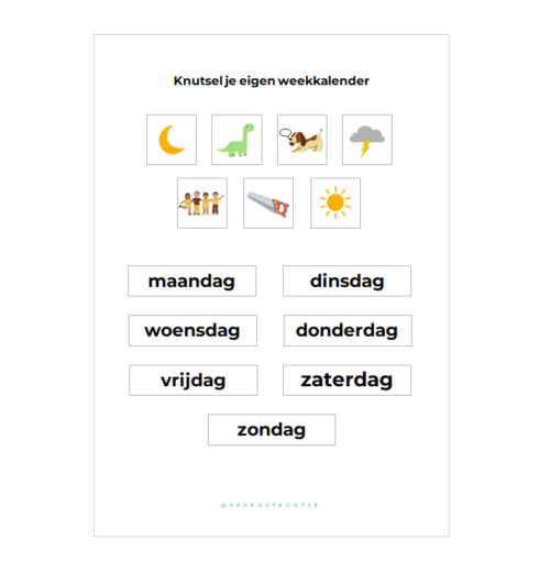 Knutselhulp: DIY weekkalender