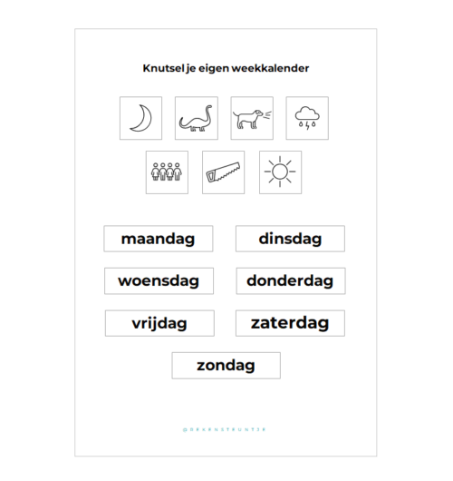 Knutselhulp: DIY weekkalender