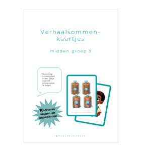 Quizkaarten verhaalsommen (midden groep 3)