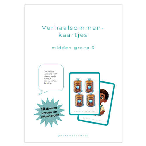 Quizkaarten verhaalsommen (midden groep 3)