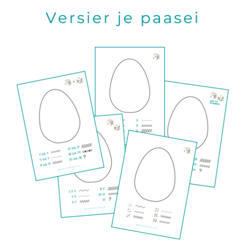 Dobbelspel versier je paasei - op 5 niveaus!