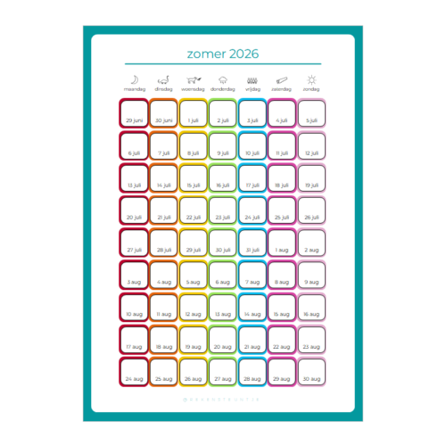 Zomerkalender 2026